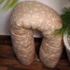 Coussin de maternité et d’allaitement 170 cm petit fleurs beige
