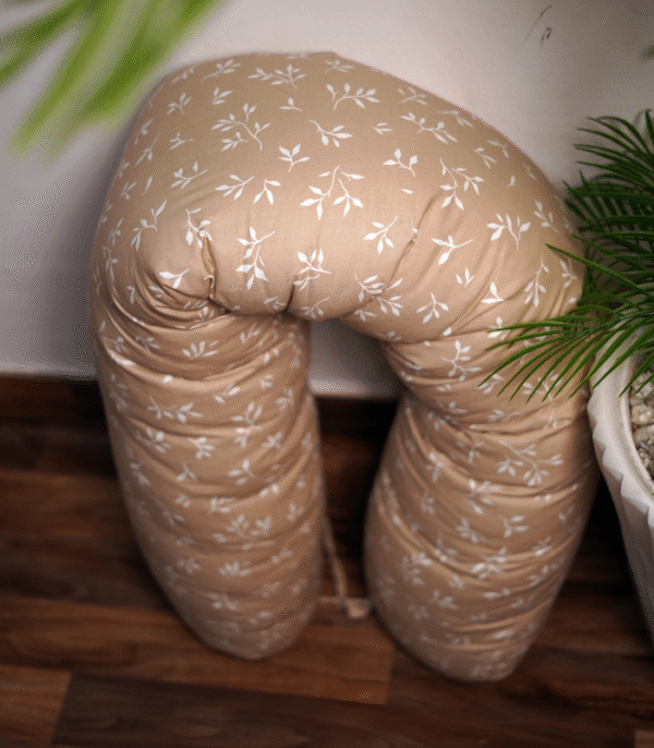 Coussin de maternité et d’allaitement 170 cm petit fleurs beige