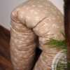 Coussin de maternité et d’allaitement 170 cm petit fleurs beige