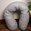 Coussin de maternité et d’allaitement 170 cm gris arbre blanc
