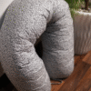 Coussin de maternité et d’allaitement 170 cm gris arbre blanc
