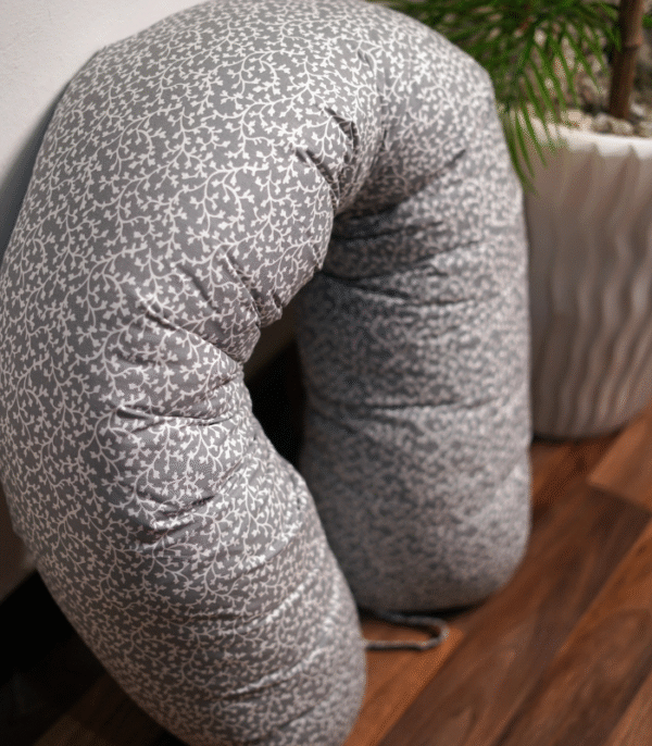 Coussin de maternité et d’allaitement 170 cm gris arbre blanc