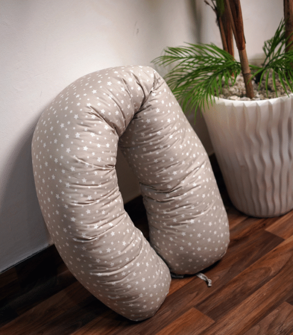 Coussin de maternité et d’allaitement 170 cm Étoile beige