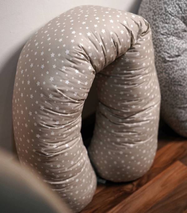 Coussin de maternité et d’allaitement 170 cm Étoile beige