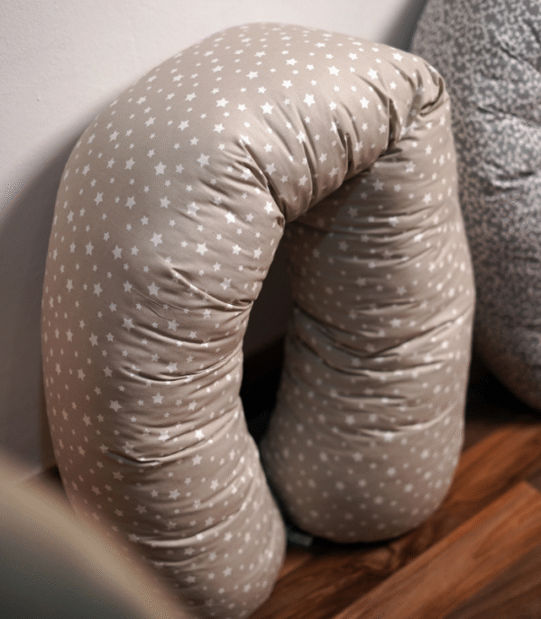 Coussin de maternité et d’allaitement 170 cm Étoile beige