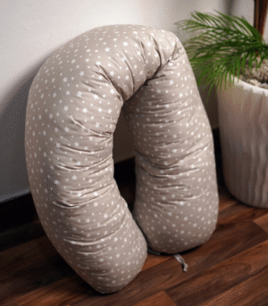 Coussin de maternité et d’allaitement 170 cm Étoile beige